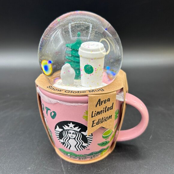 Starbucks Other - Starbucks Kyoto Japan Snow Globe Mug 89mL Pink Area Limited Edition New